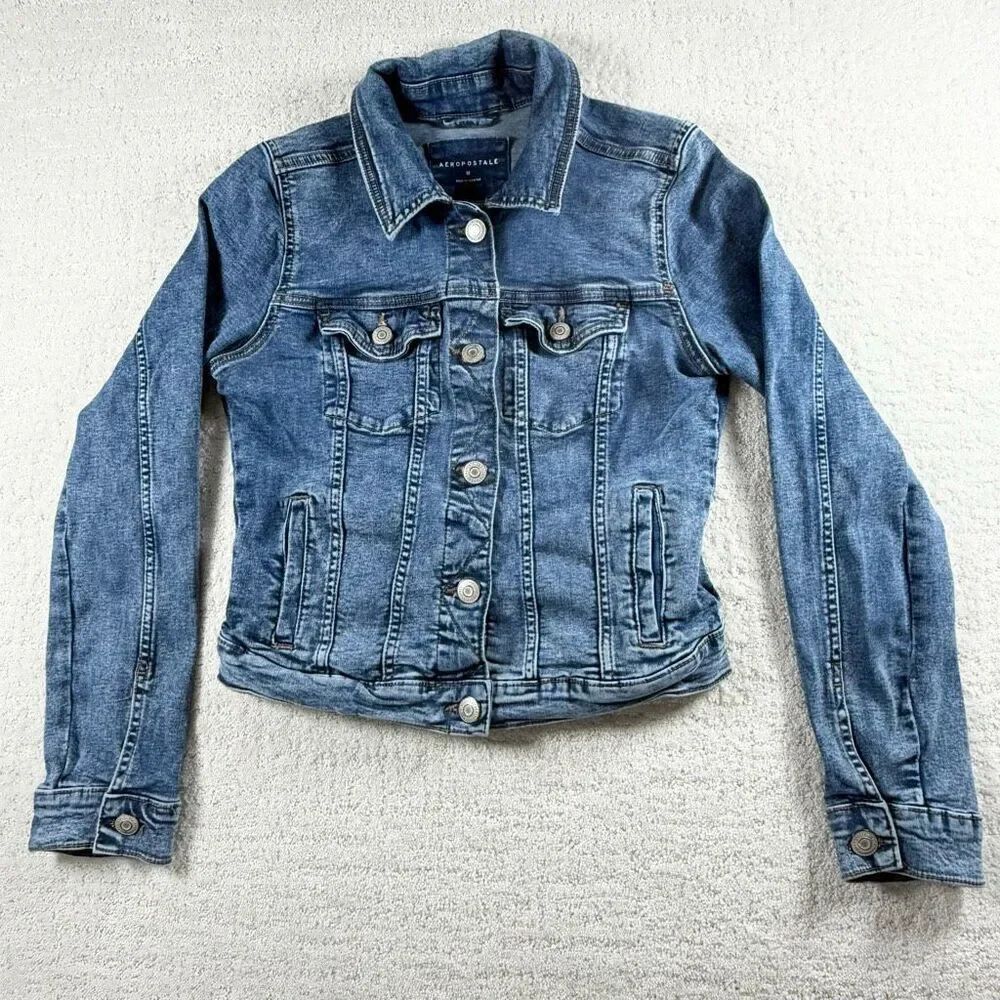 Aeropostale Denim Blue Jean Jacket With Stretch - US Women’s M